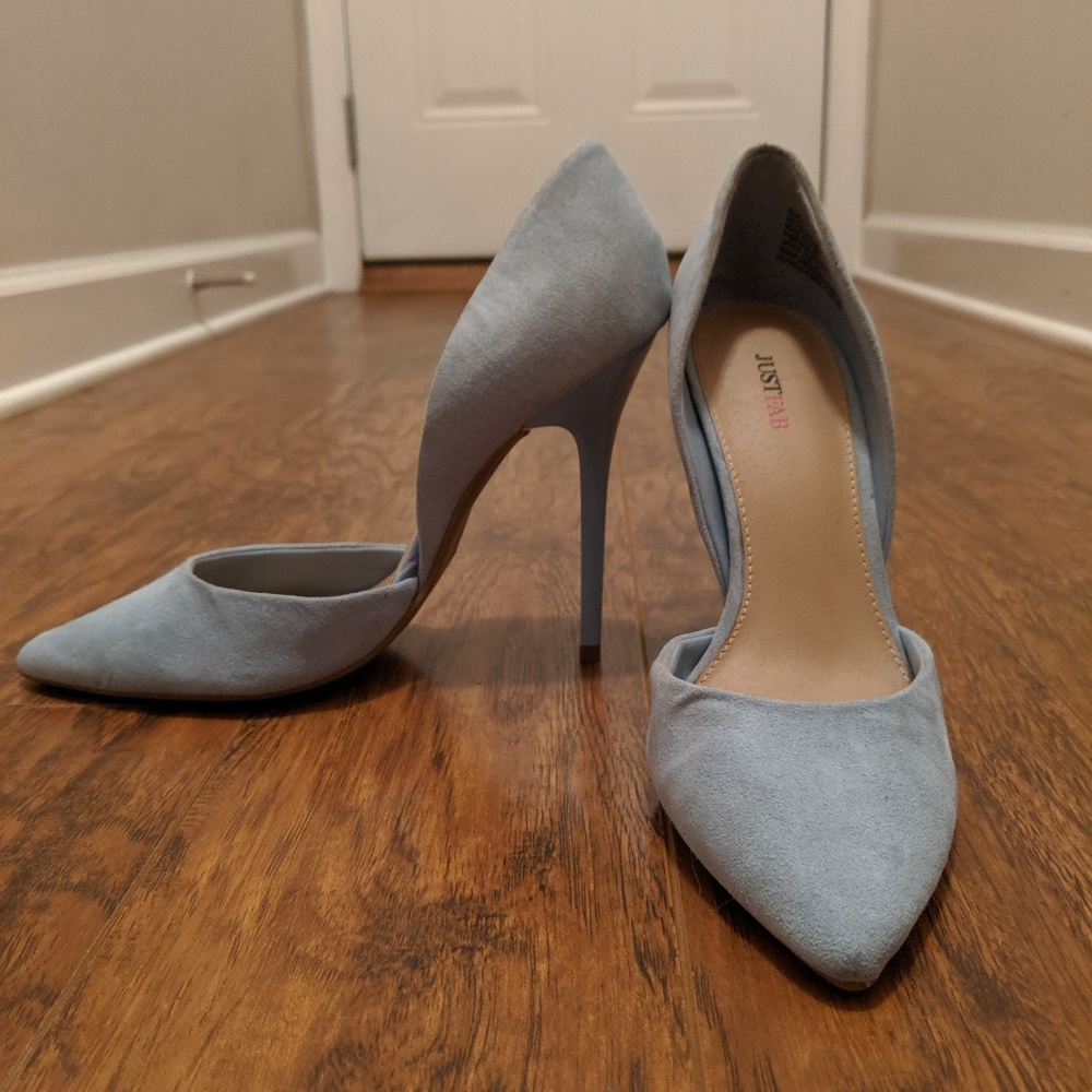 Light Blue Pointed Toe Heels